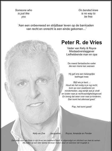 Overlijdensbericht, Frans De Spiegeleer